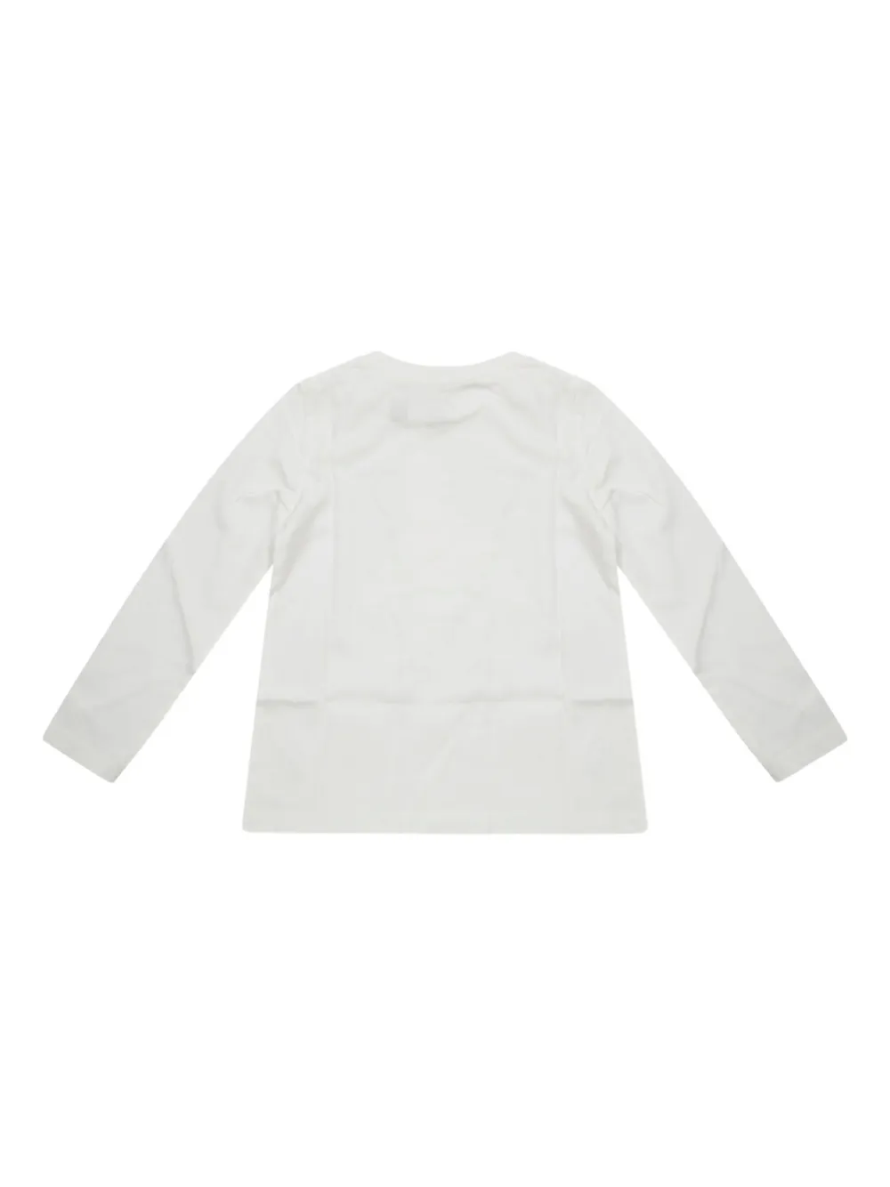 POLO RALPH LAUREN KIDS T SHIRT MANICA LUNGA TEDDY PATTINATRICE Wit