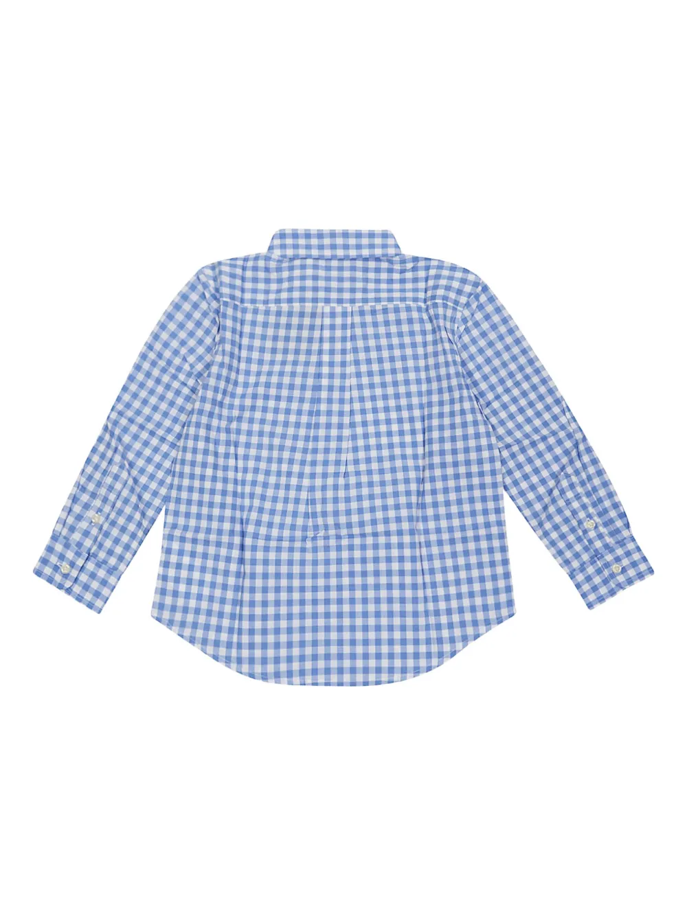 POLO RALPH LAUREN KIDS Shirt met geborduurd logo en gingham-ruit Blauw