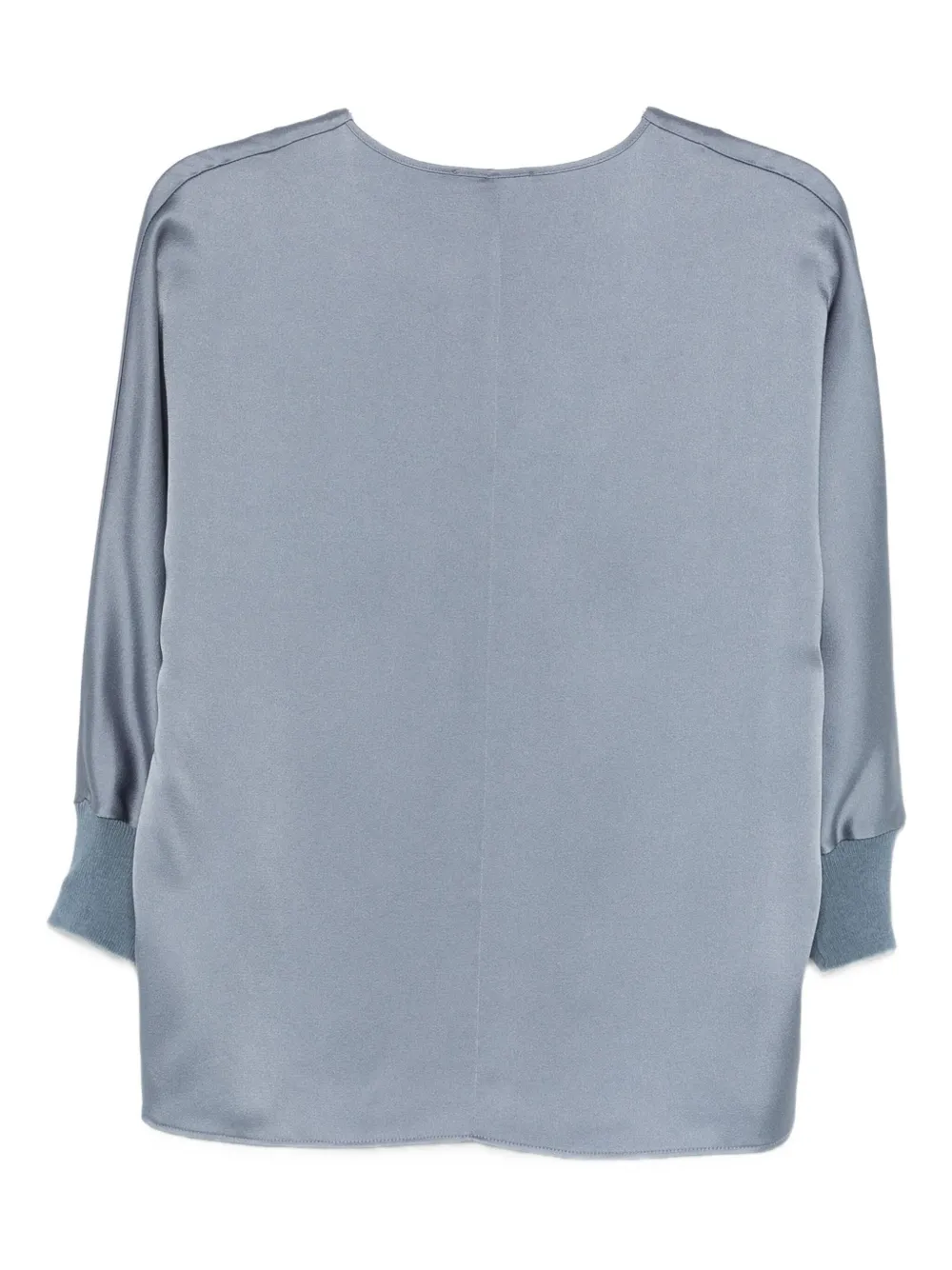 Le Tricot Perugia v-neck blouse - Blauw