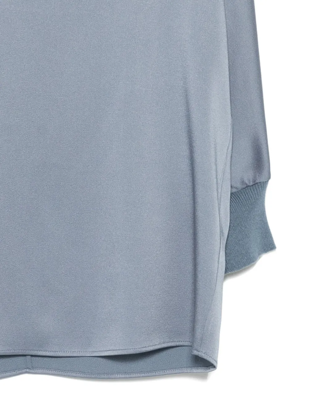 Le Tricot Perugia Blouse met V-hals Blauw