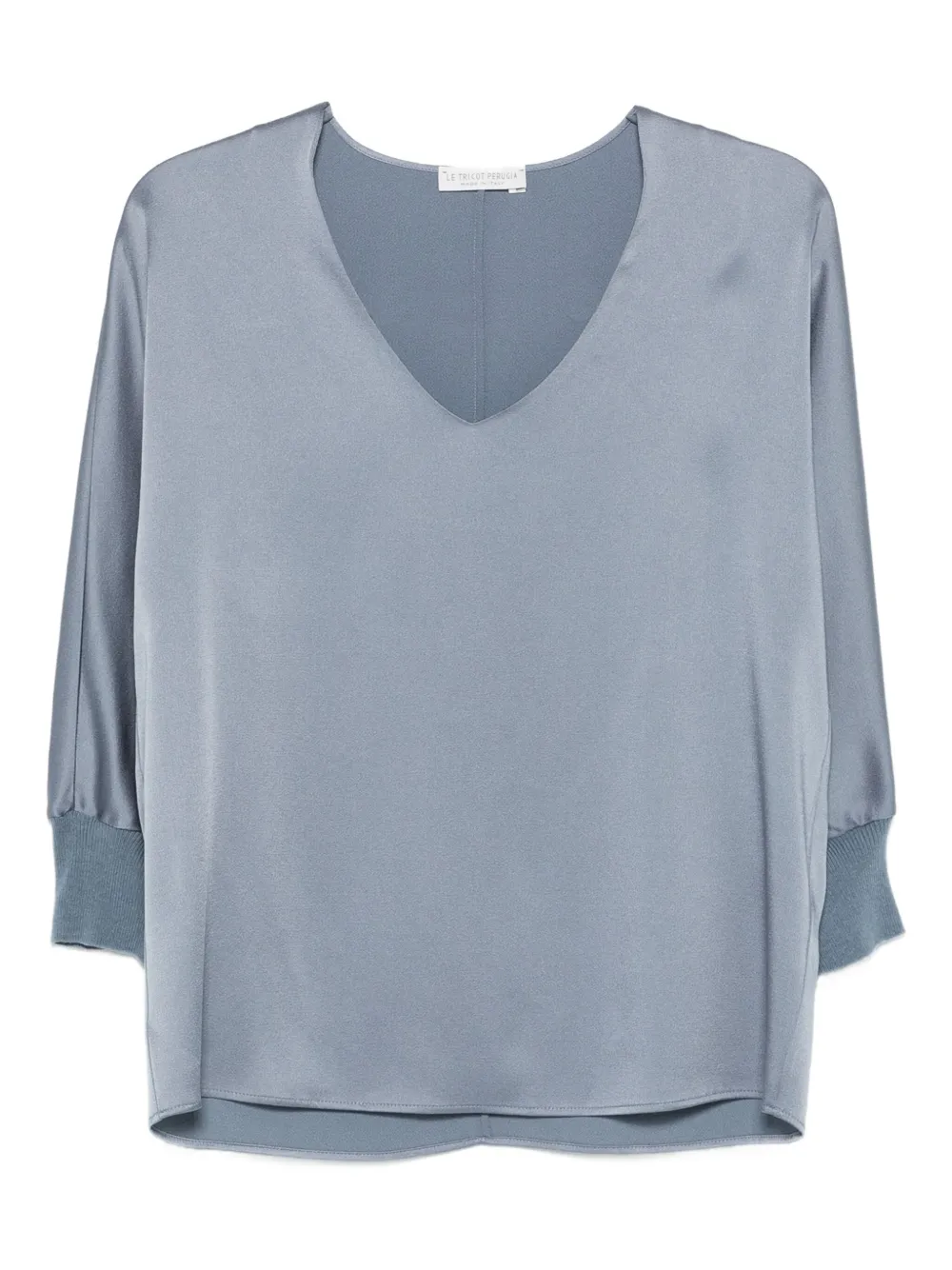 Le Tricot Perugia v-neck blouse - Blu