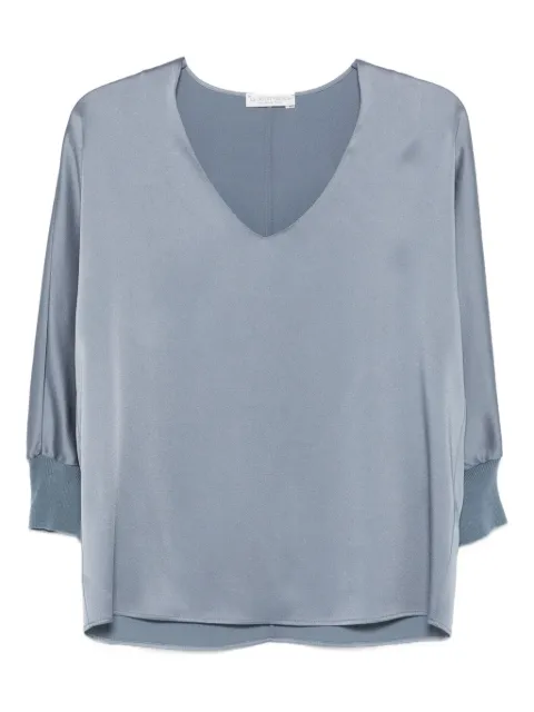 Le Tricot Perugia blusa con cuello en V