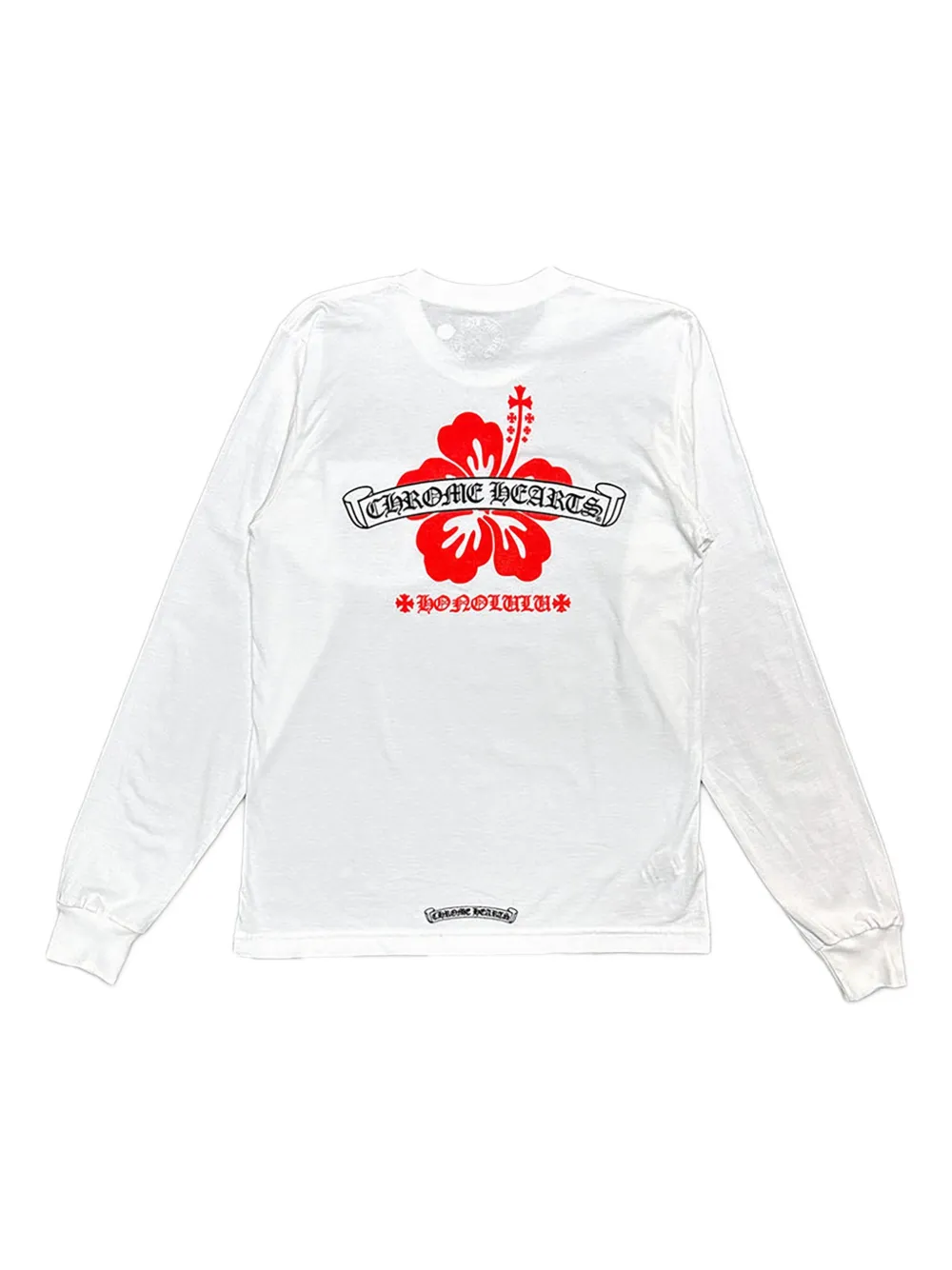Chrome Hearts Honolulu Flower Long-sleeve T-shirt In White