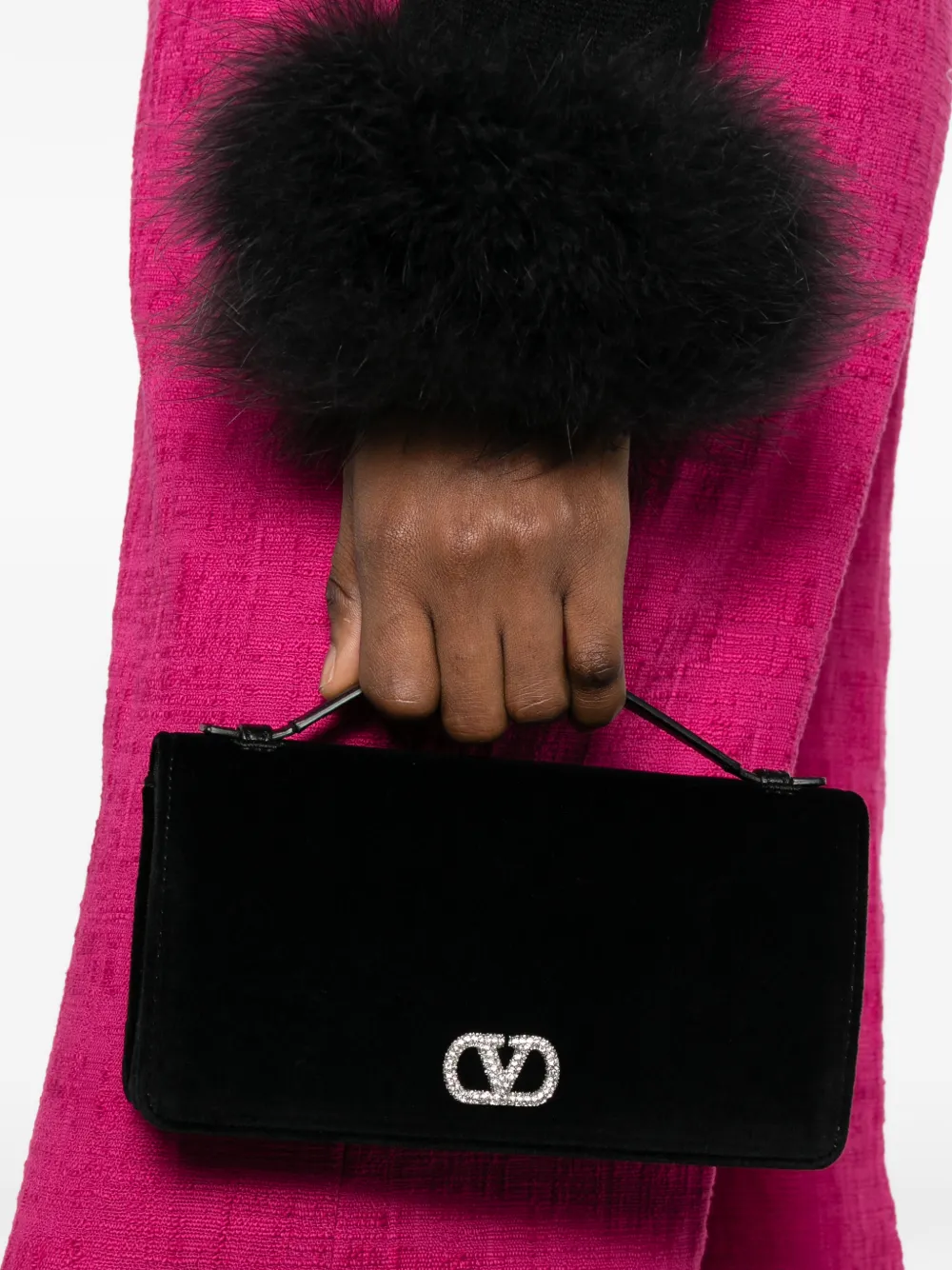 Valentino Garavani VLogo Signature crystal-embellished Cross Body