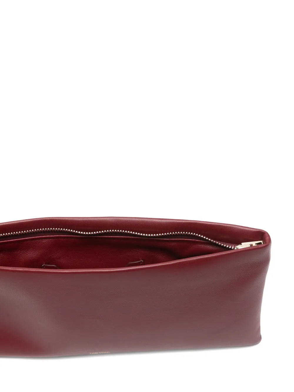 TOM FORD Aura leren clutch met ring Rood