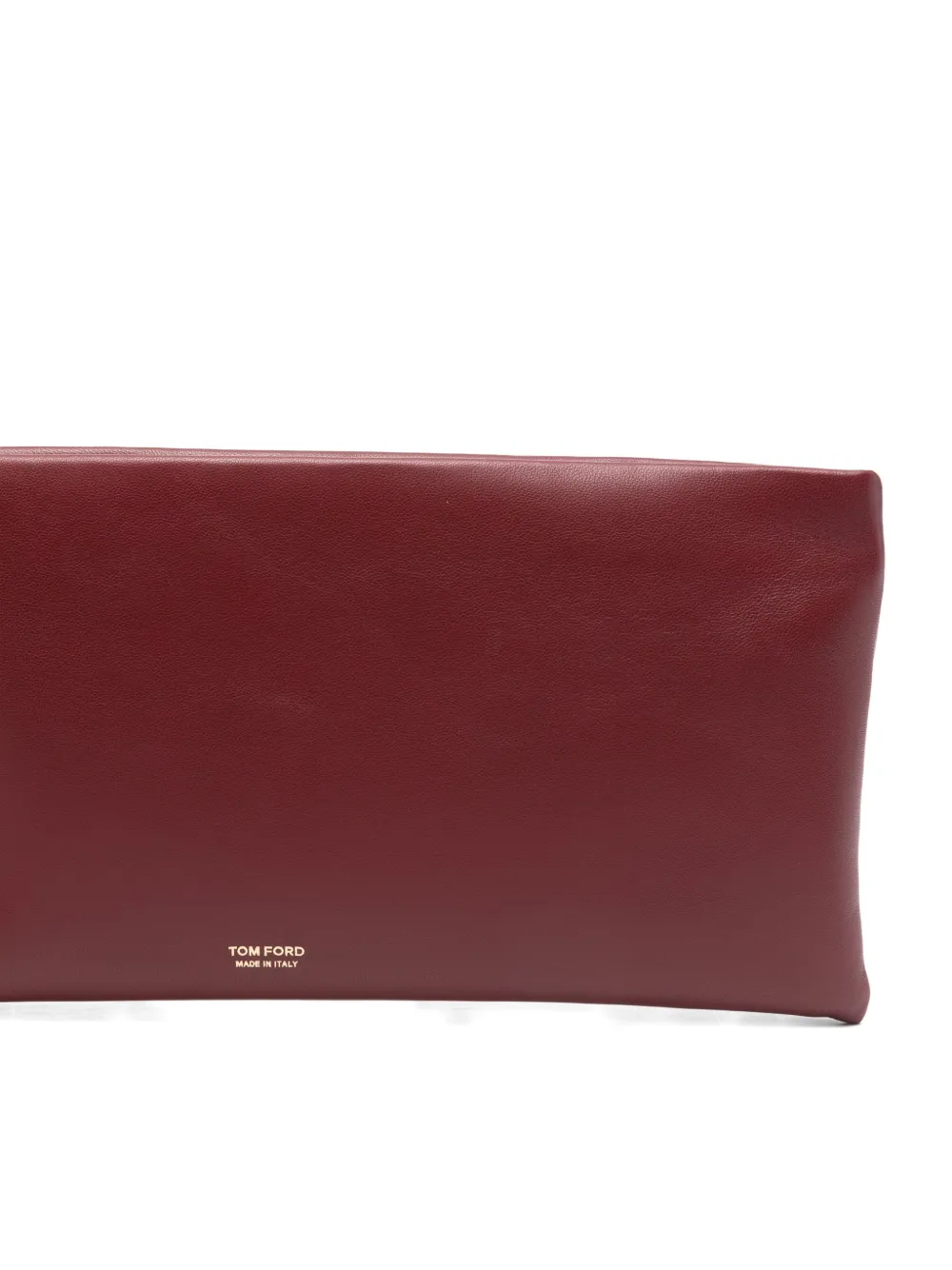 TOM FORD Aura leren clutch met ring Rood