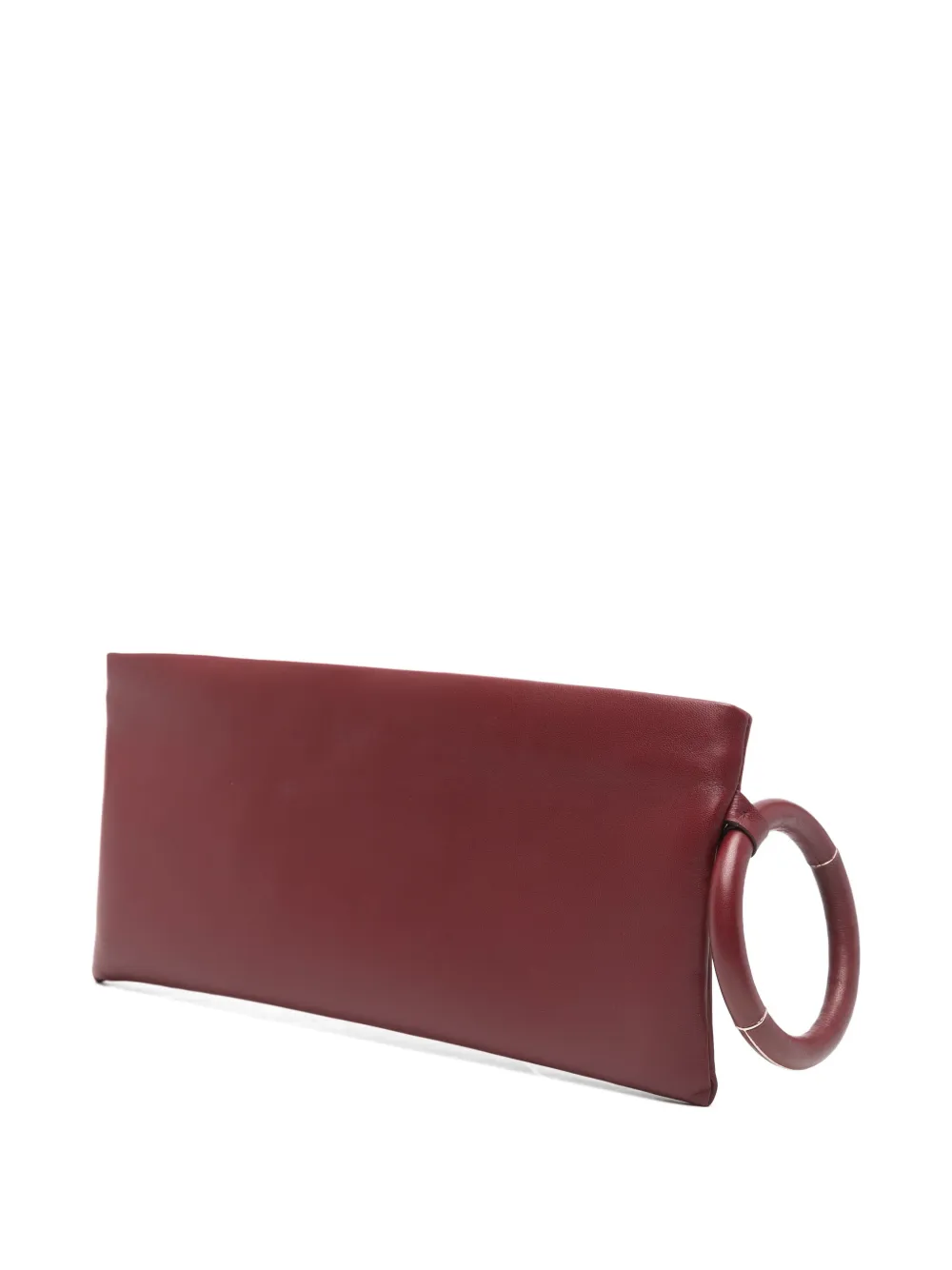 TOM FORD Aura leren clutch met ring Rood