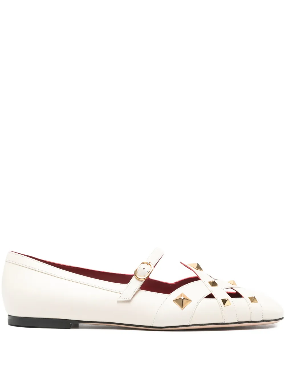Valentino Studdy Rockstud Ballet Flats In Multi