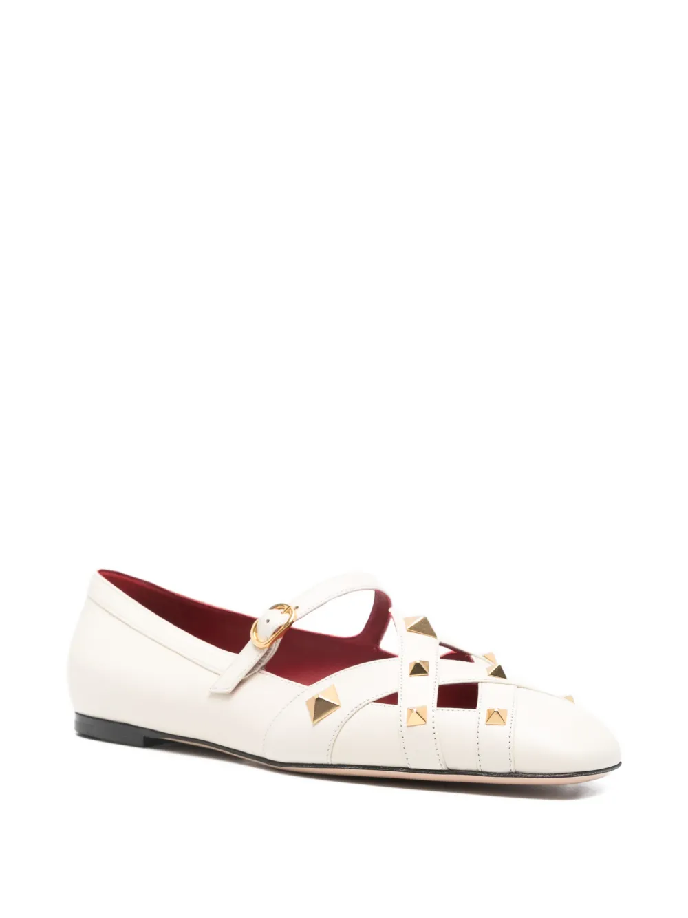 Valentino Studdy Rockstud Ballet Flats In Multi