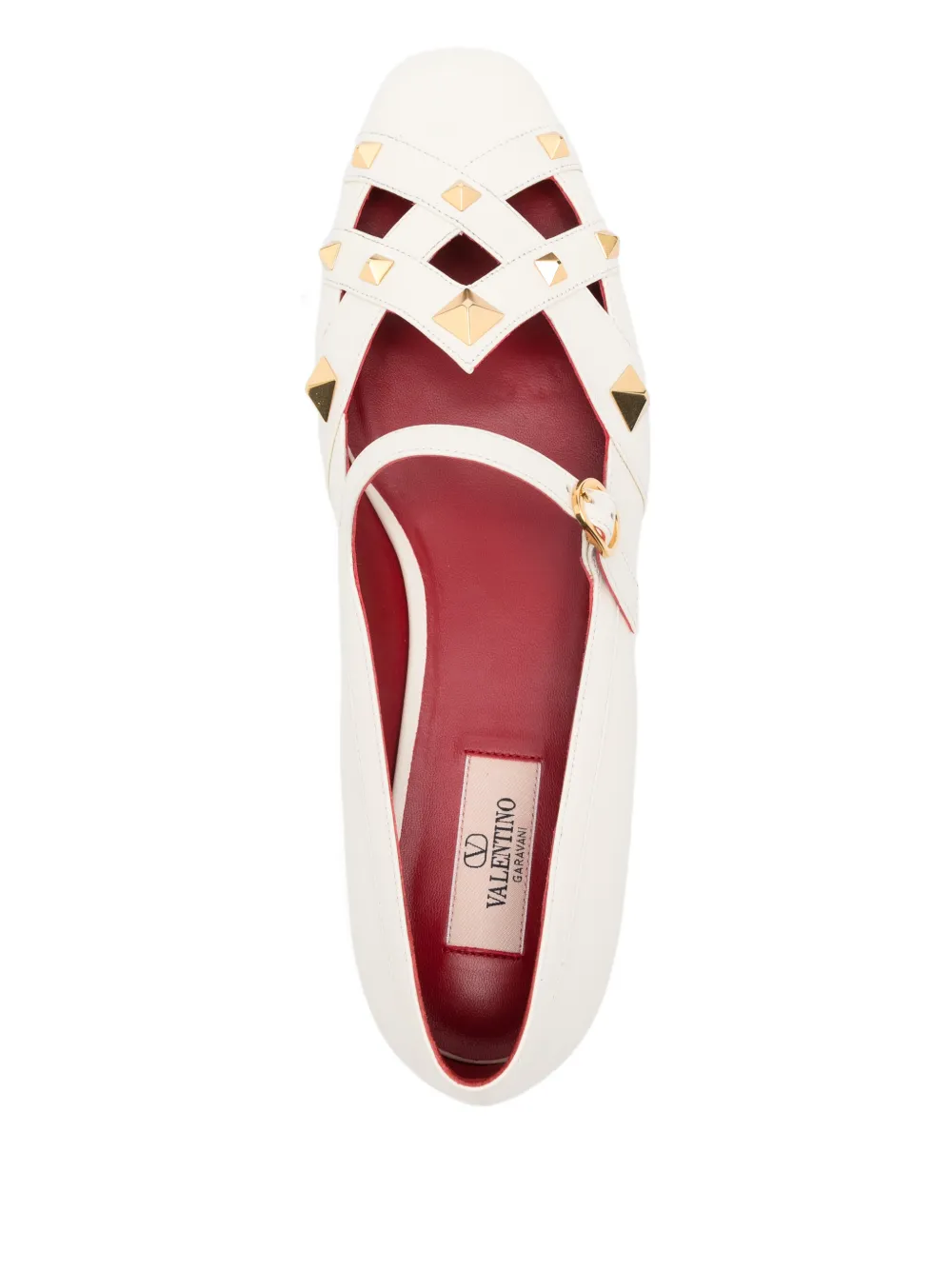 Valentino Studdy Rockstud Ballet Flats In Multi