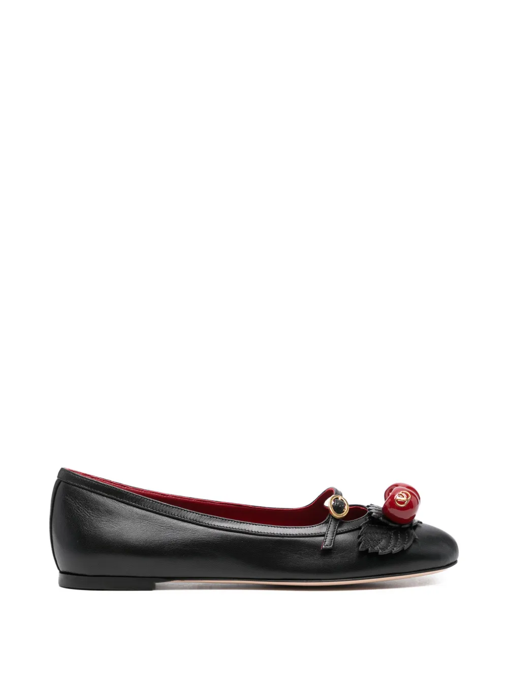Valentino Garavani cherryfic ballet flats - Nero