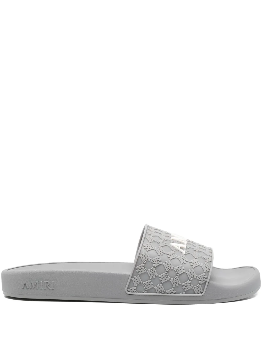 AMIRI MA Quad embossed-logo slides | Grey | Image 1