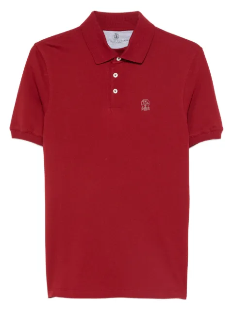 Brunello Cucinelli logo-embroidered polo shirt