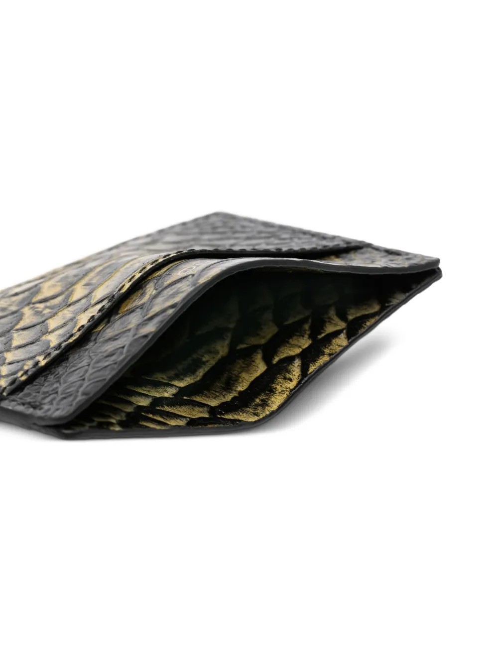 SAPIO Pasjeshouder met slangenleer-effect Geel