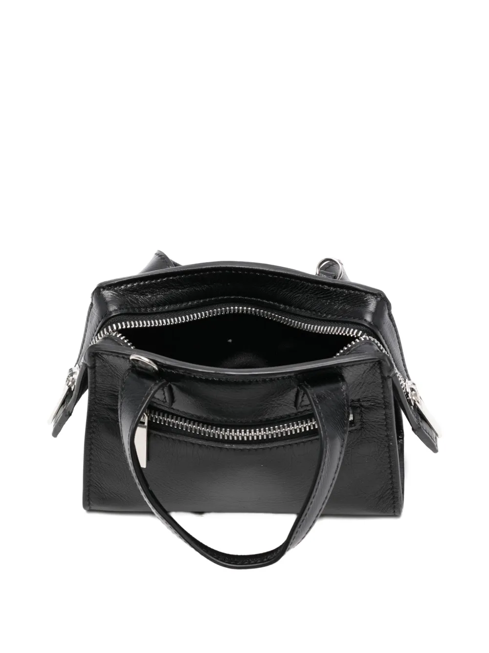 Sapio Mini Leather Tote Bag In Black