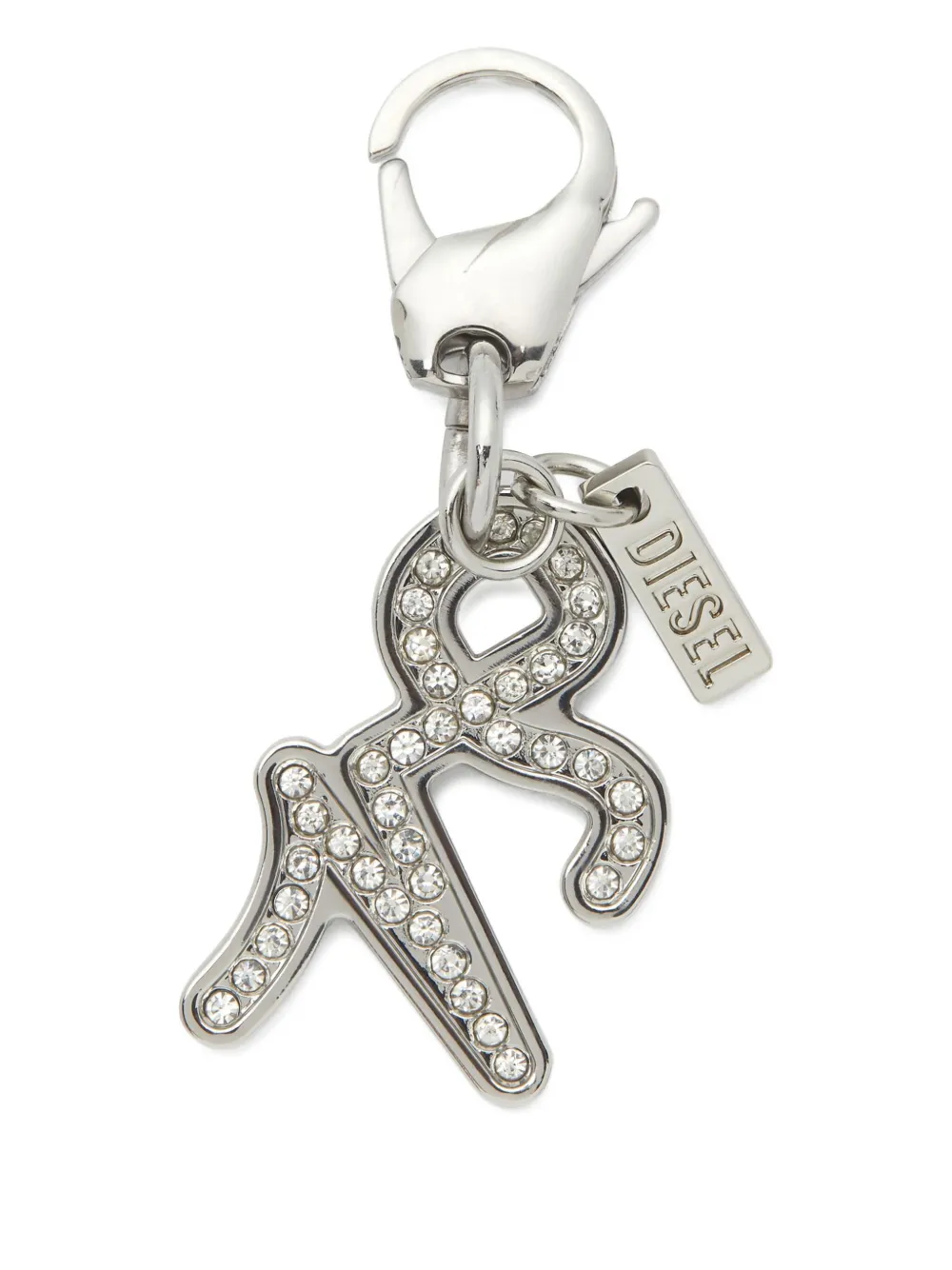 Diesel rhinestone charm capricorn keyring | Silver | Image 1