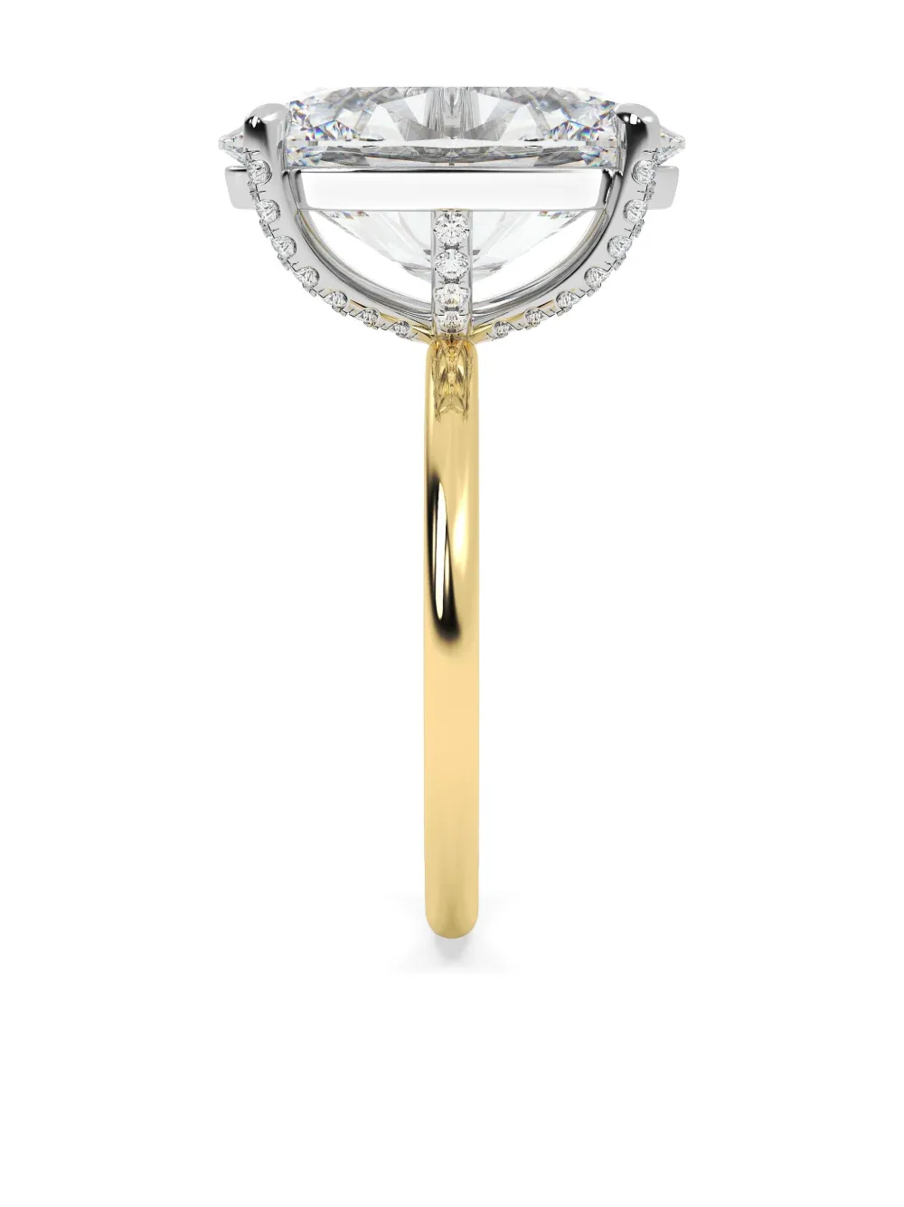 Tilla 14k Yellow Gold Oval Lab Grown Diamond Solitaire Ring In Gold