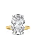 Tilla 14K yellow gold oval lab grown diamond solitaire ring