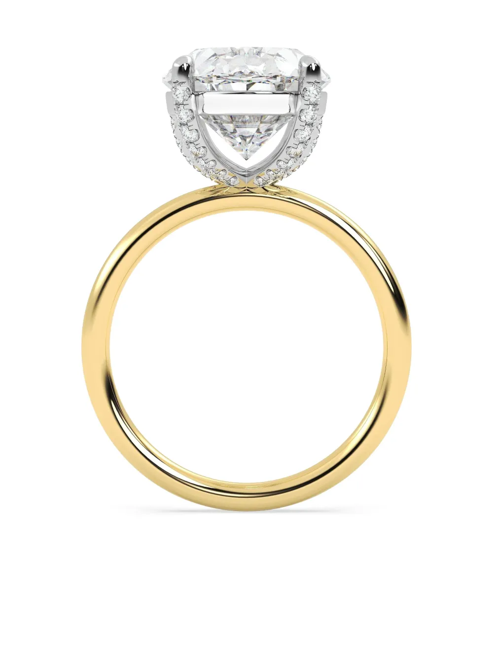 Tilla 14k Yellow Gold Oval Lab Grown Diamond Solitaire Ring In Gold