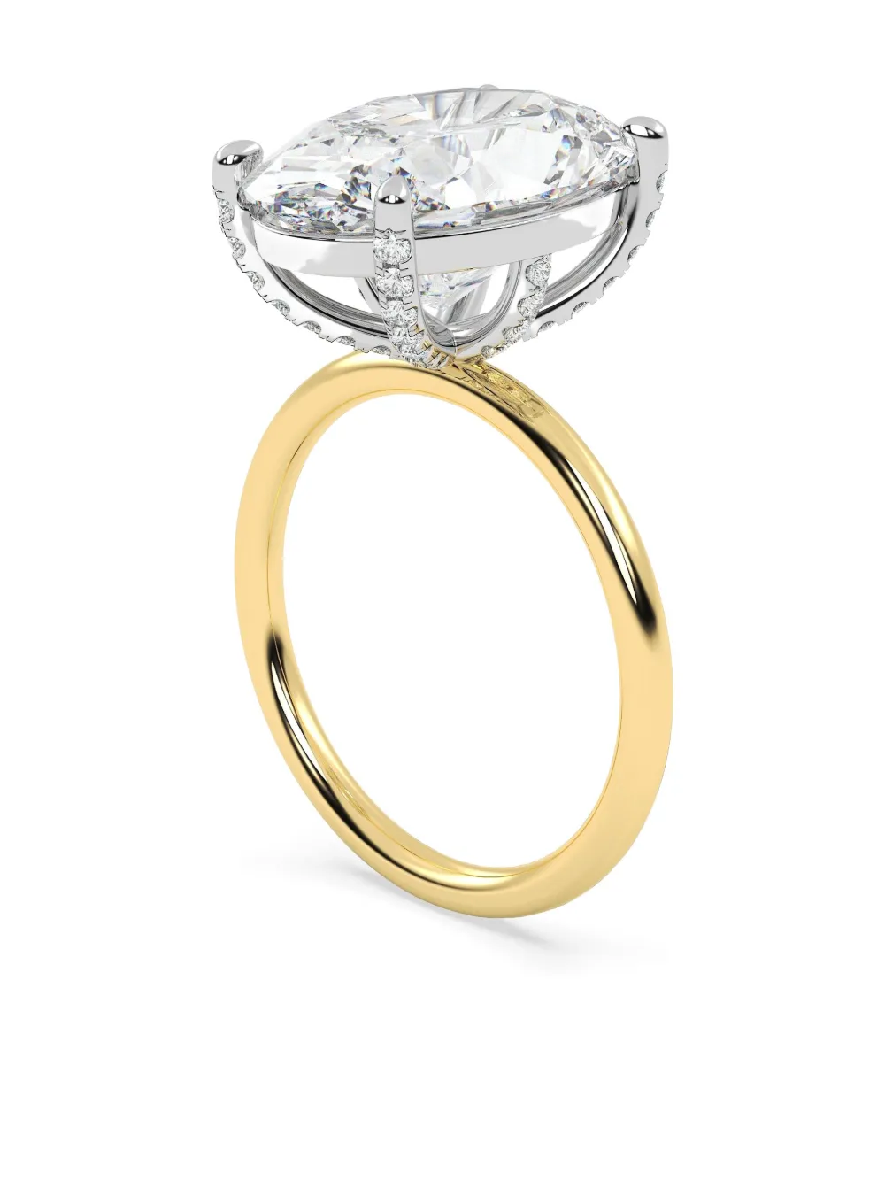 Tilla 14k Yellow Gold Oval Lab Grown Diamond Solitaire Ring In Gold
