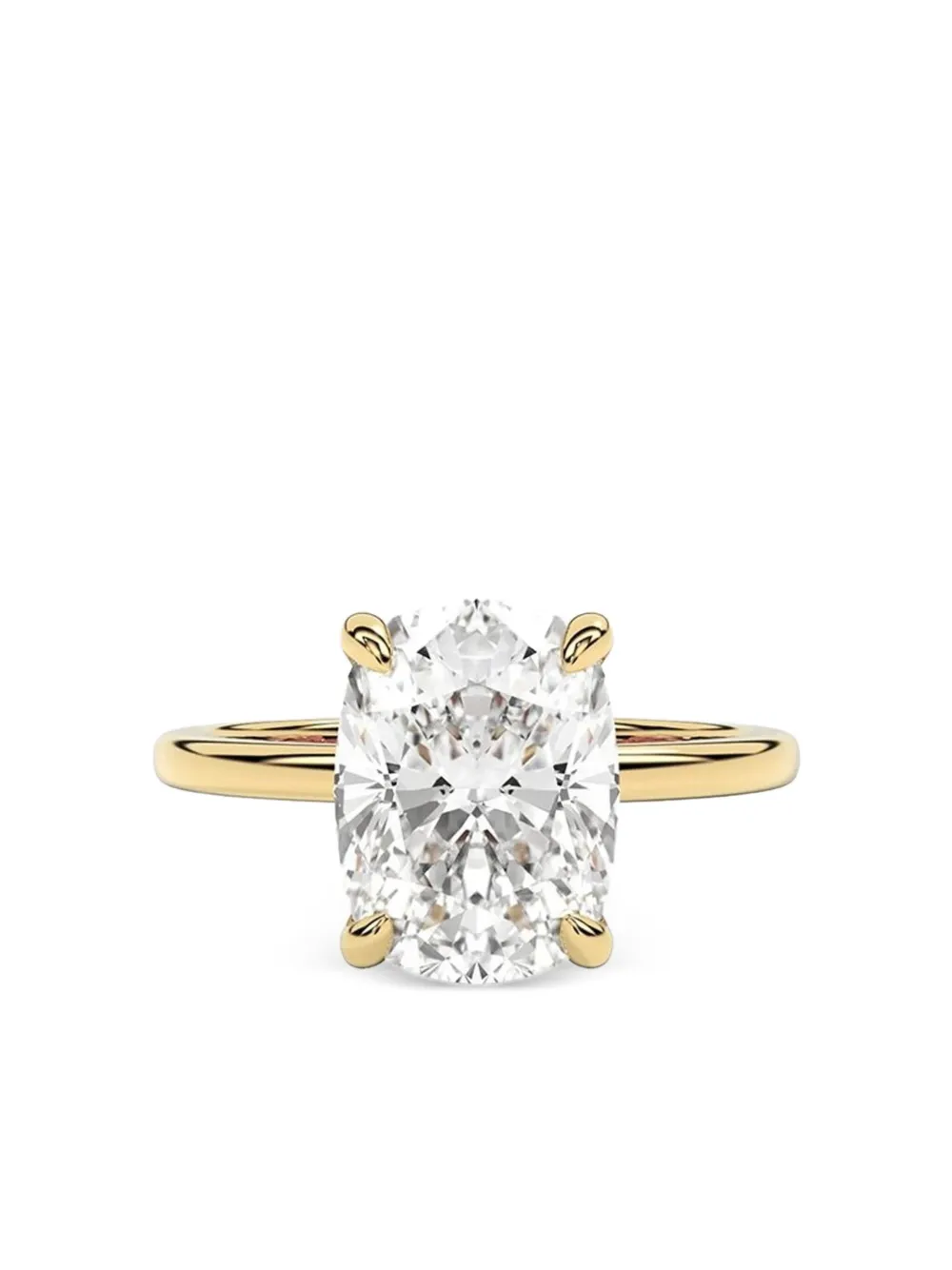 Tilla 14K yellow gold cushion lab grown diamond solitaire ring | Gold | Image 1