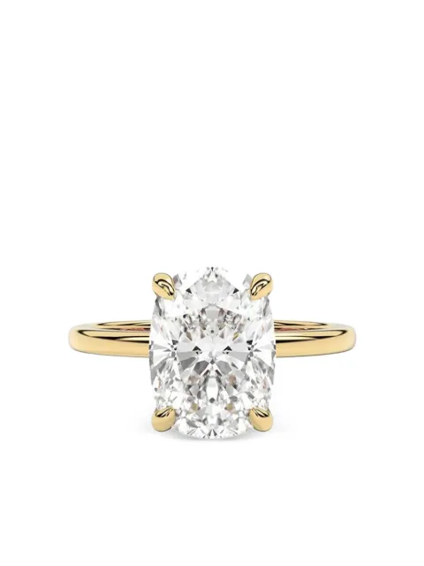 Tilla 14K yellow gold cushion lab grown diamond solitaire ring