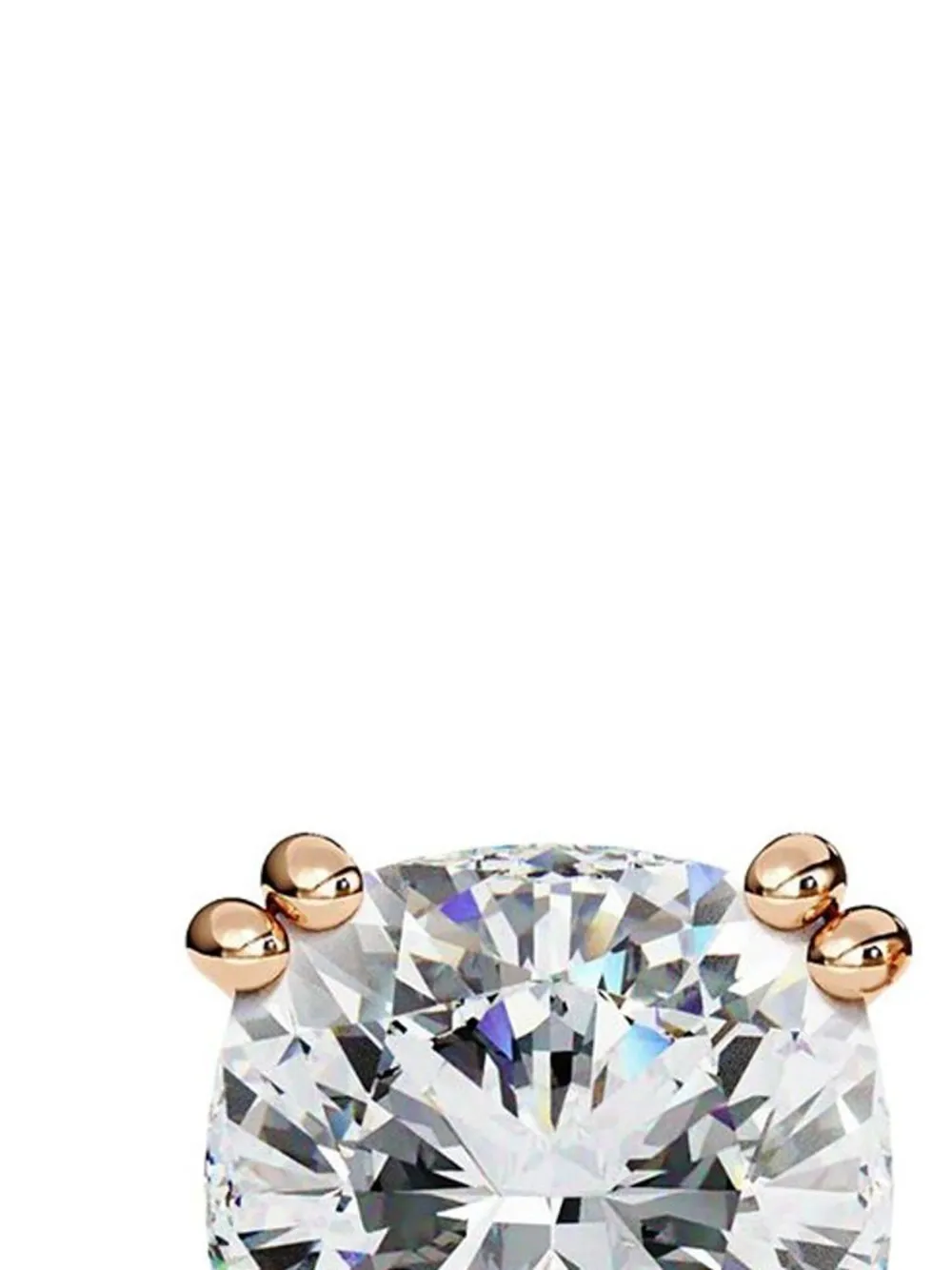 Tilla 14K rose gold cushion diamond stud earrings | Fine Jewelry | Image 2