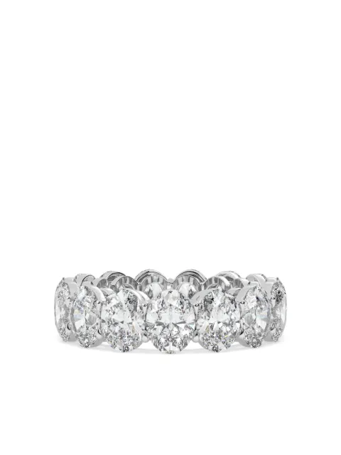 Tilla anillo de boda en oro blanco de 14kt con diamante de laboratorio