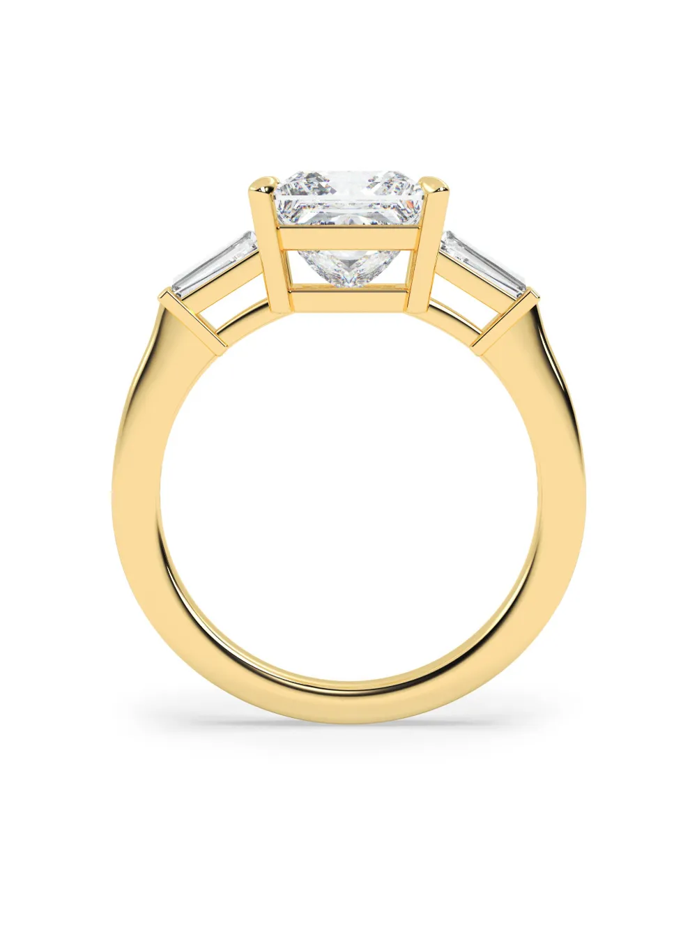 Tilla 14K yellow gold diamond Three Stone ring | Image 2