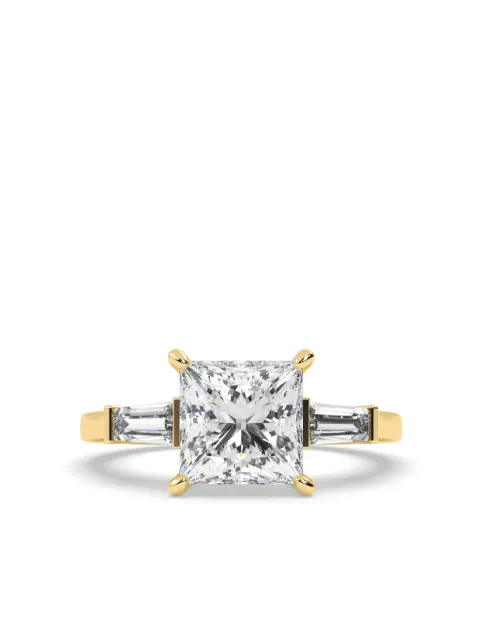 Tilla 14K yellow gold diamond Three Stone ring