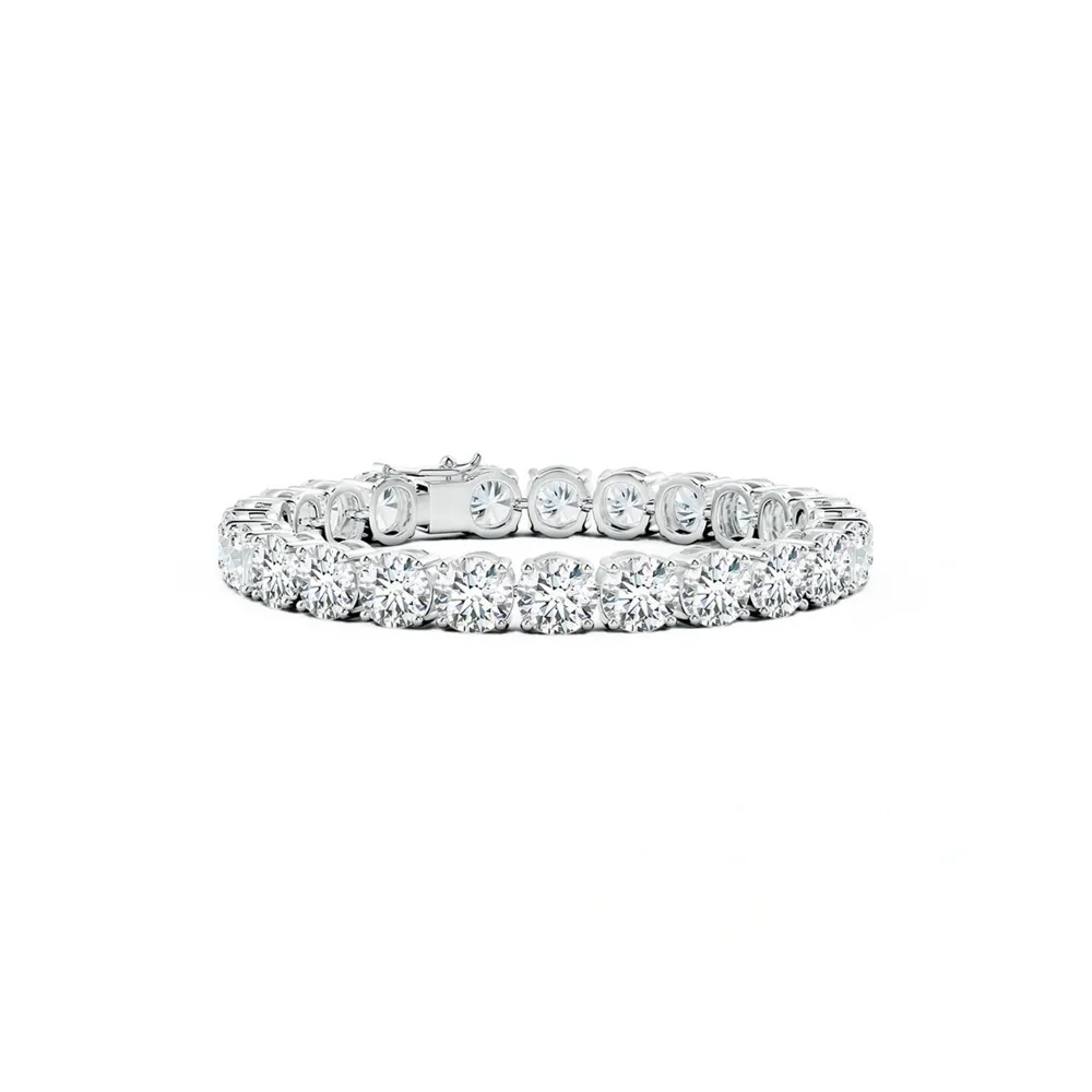Tilla 14k Yellow Gold Diamond Tennis Bracelet In Gray