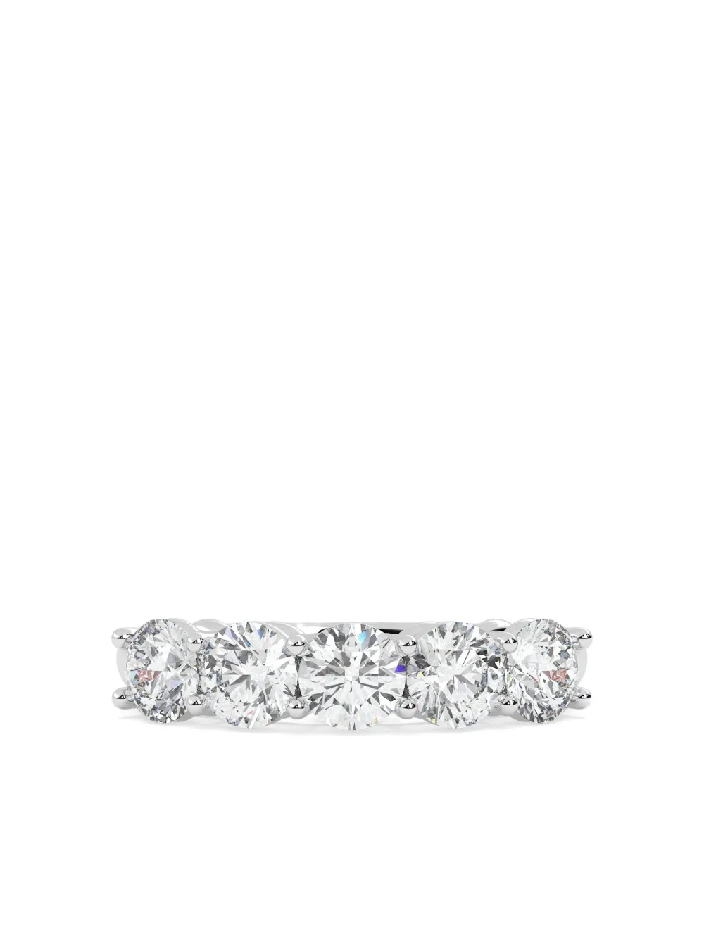 Tilla 14k White Gold Round Diamond Wedding Band In Silver