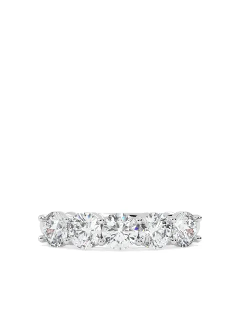 Tilla 14K white gold round diamond wedding band