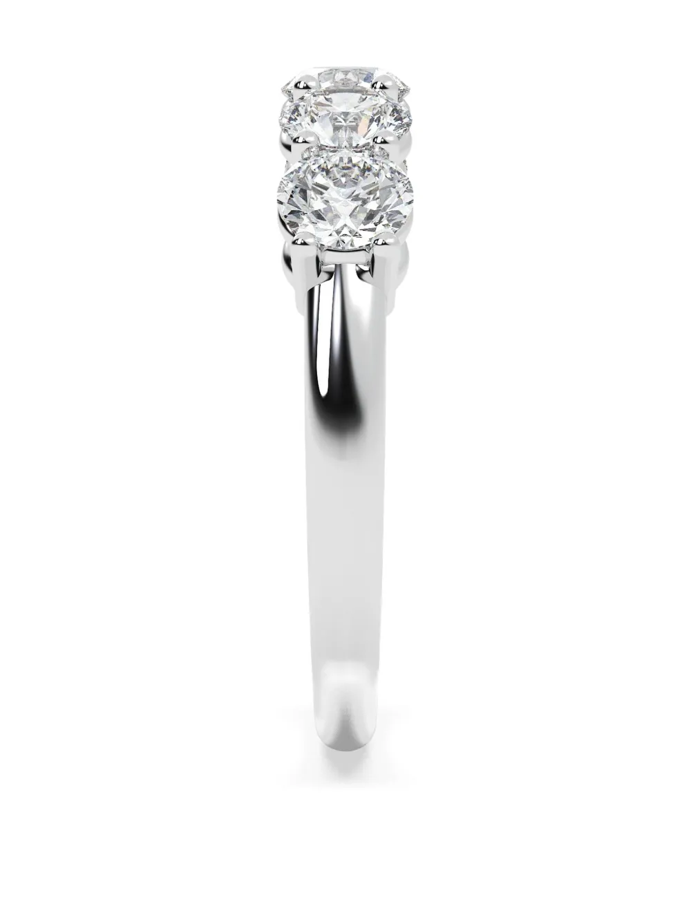 Tilla 14k White Gold Round Diamond Wedding Band In Silver
