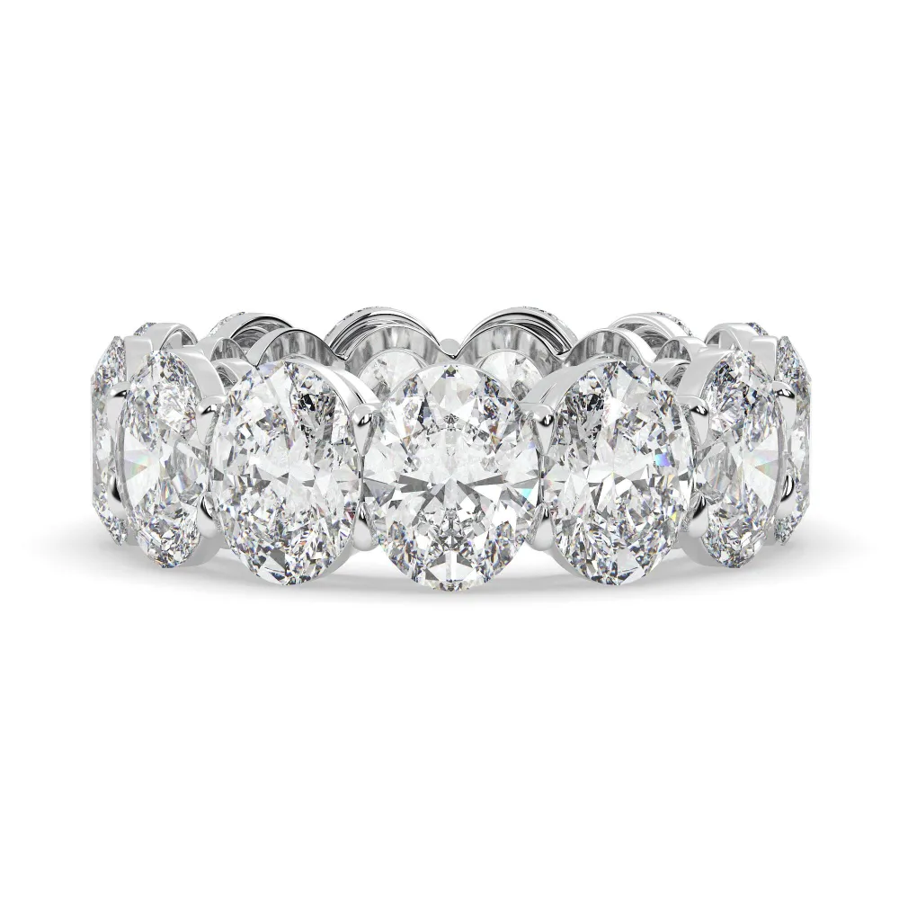 Tilla Anello eternity in oro bianco 14 carati con diamanti - Argento