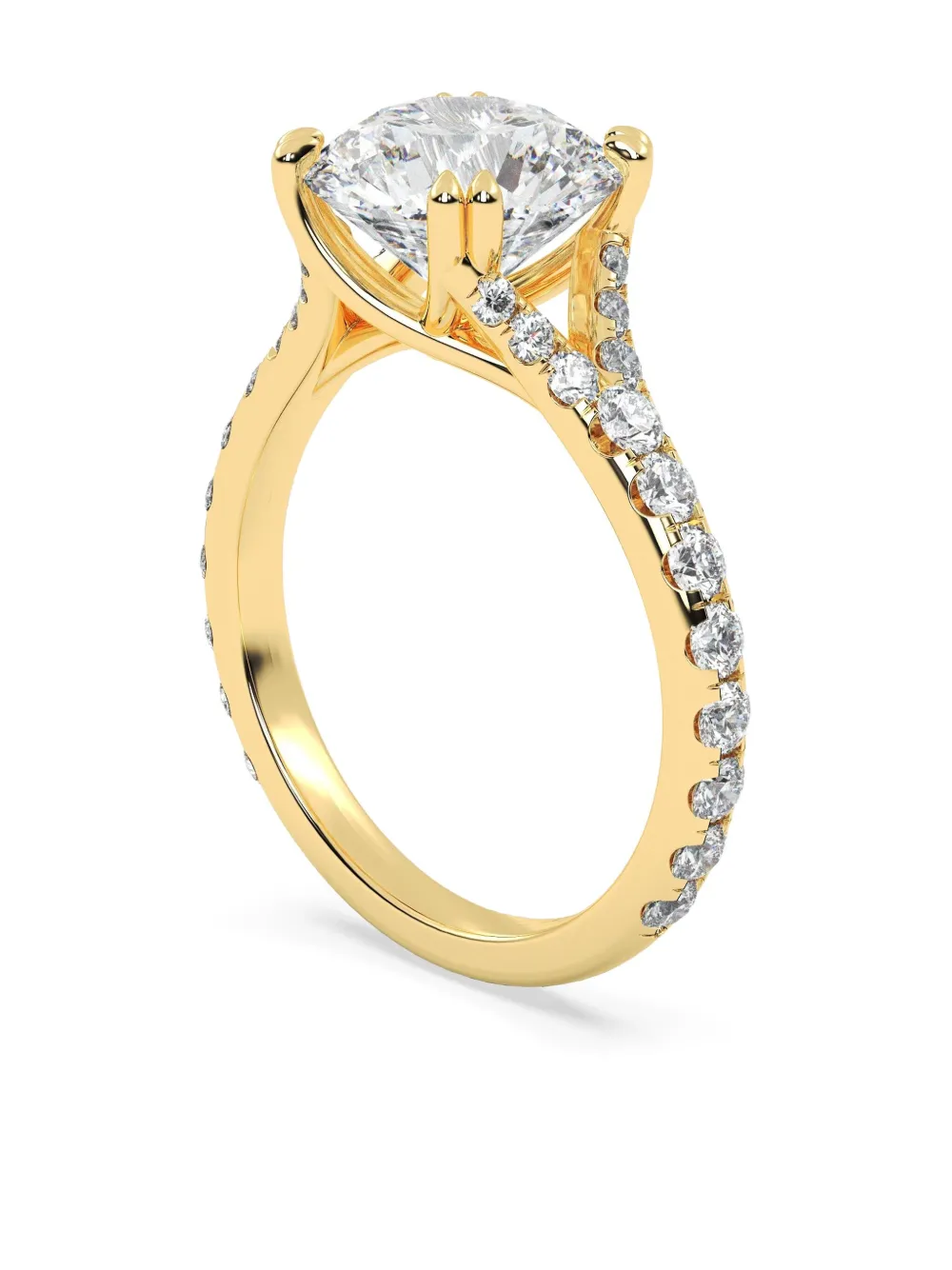 Tilla alliance en or jaune 14 ct avec diamants | Joaillerie | Image 2