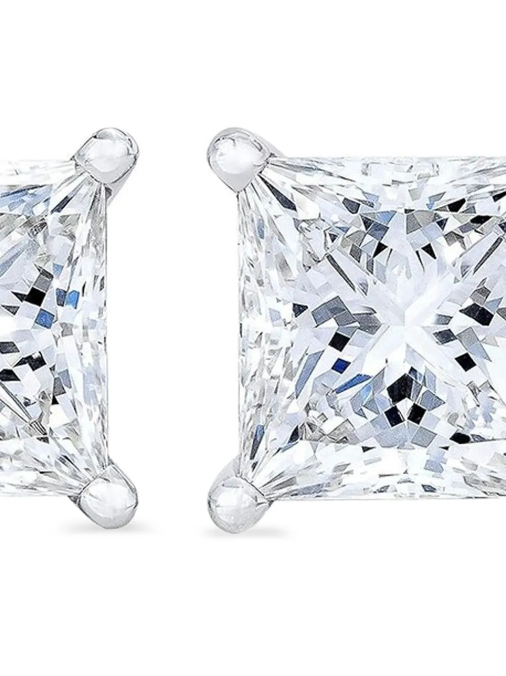 Tilla 14K white gold diamond stud earrings | Image 2