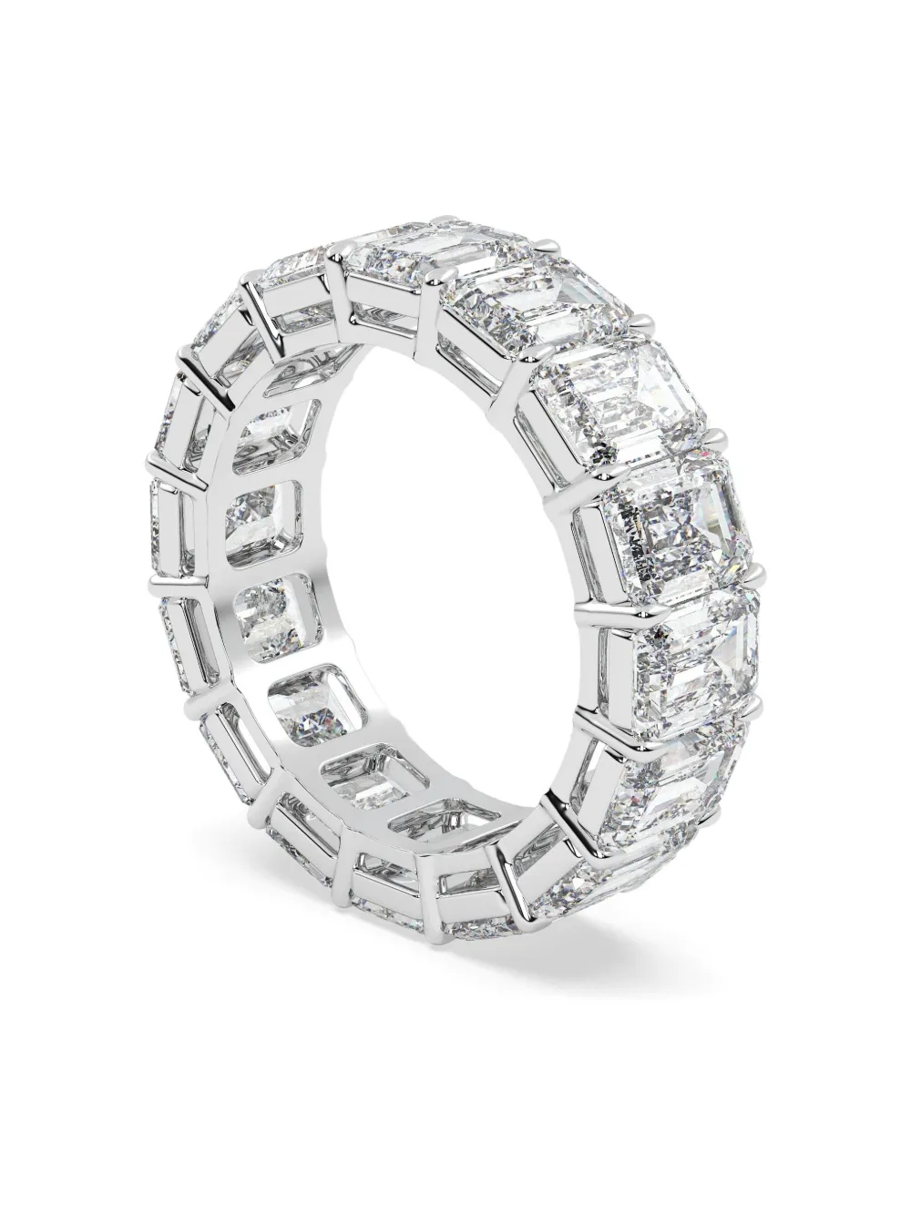 Tilla 14k White Gold Diamond Eternity Band In Silver