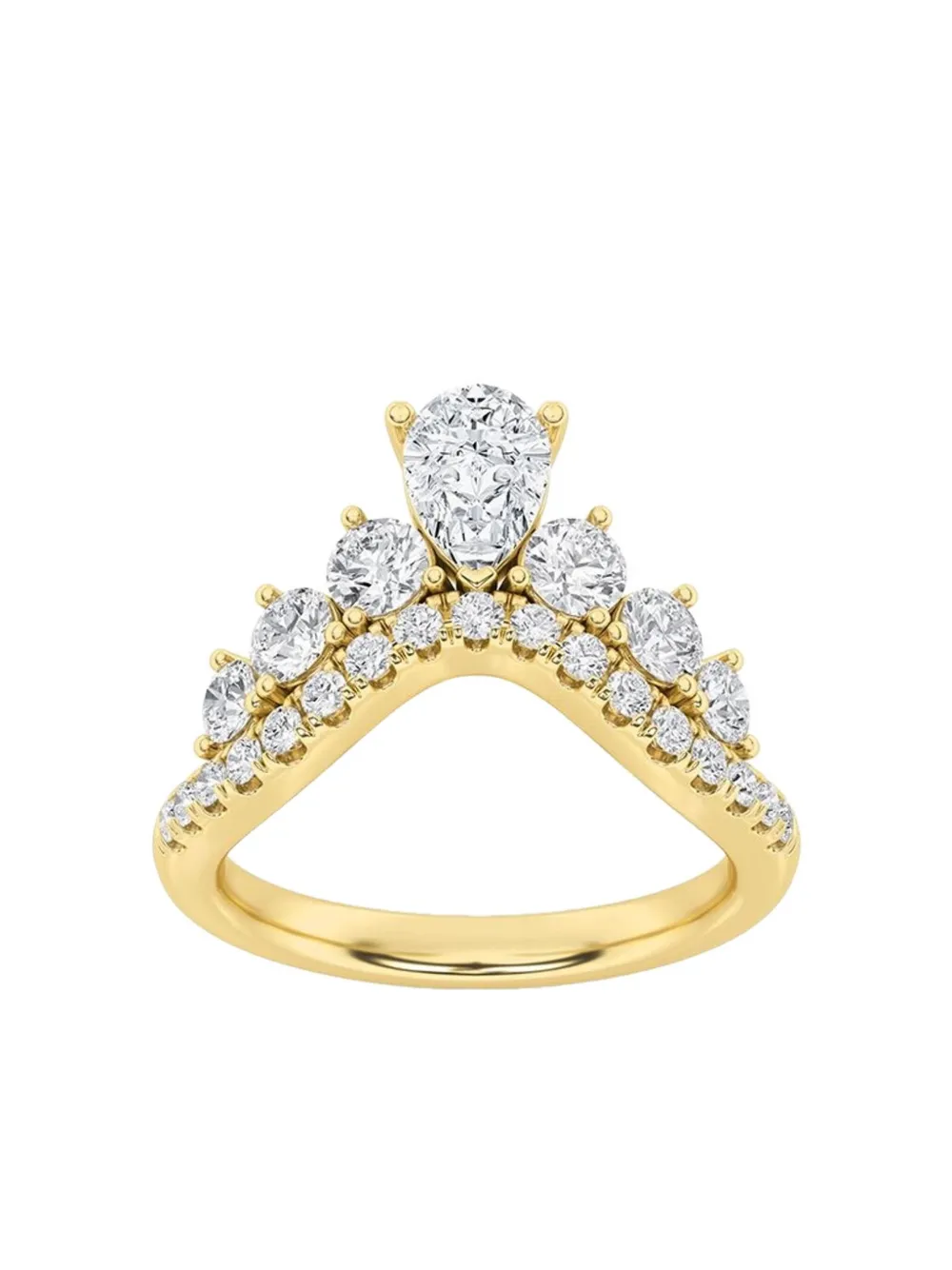 Tilla 14k Yellow Gold Lab-grown Diamond Ring In Gold