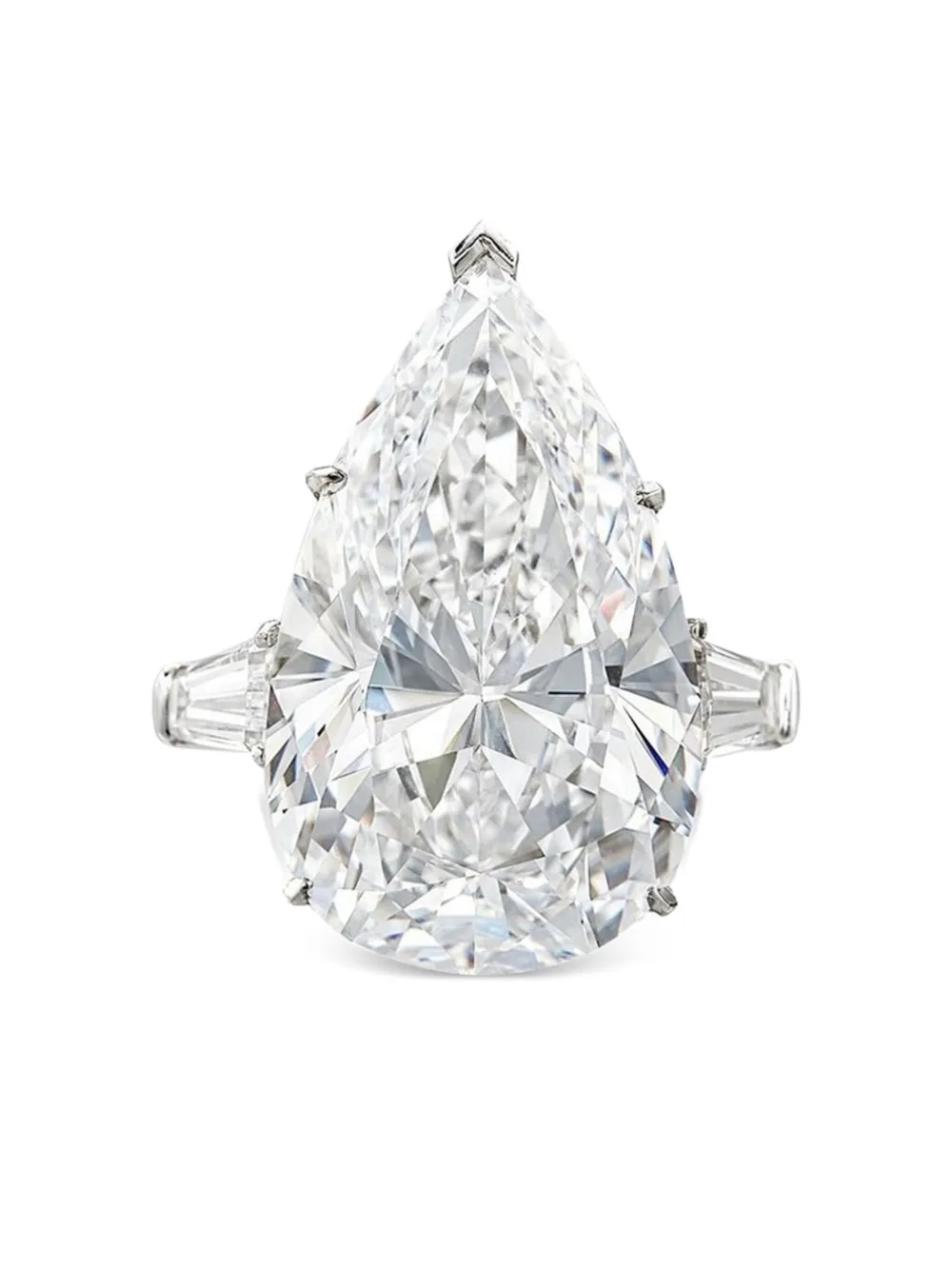 Tilla 14K white gold pear diamond ring | Silver | Image 1