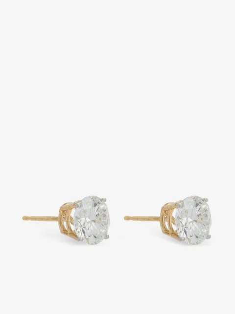Tilla aretes en oro amarillo de 14kt con diamante