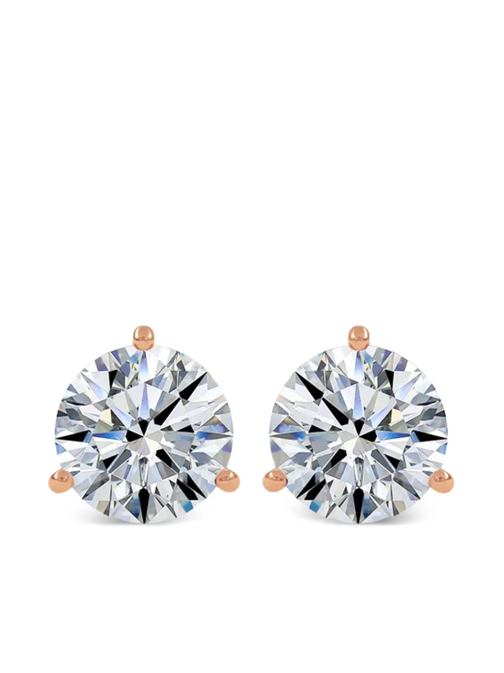 Tilla 14K rose gold diamond stud earrings | Gold | Image 1