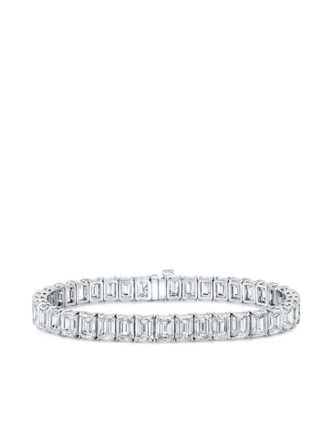 Tilla 14K white gold emerald-cut diamond tennis bracelet
