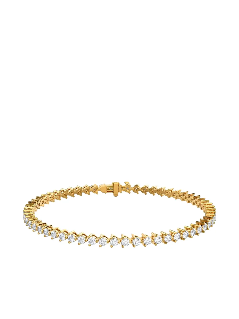 Tilla 14k Yellow Gold Diamond Tennis Bracelet