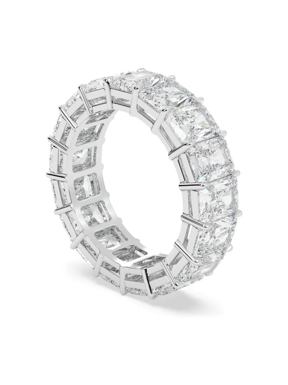 Tilla 14k White Gold Diamond Eternity Ring In Silver