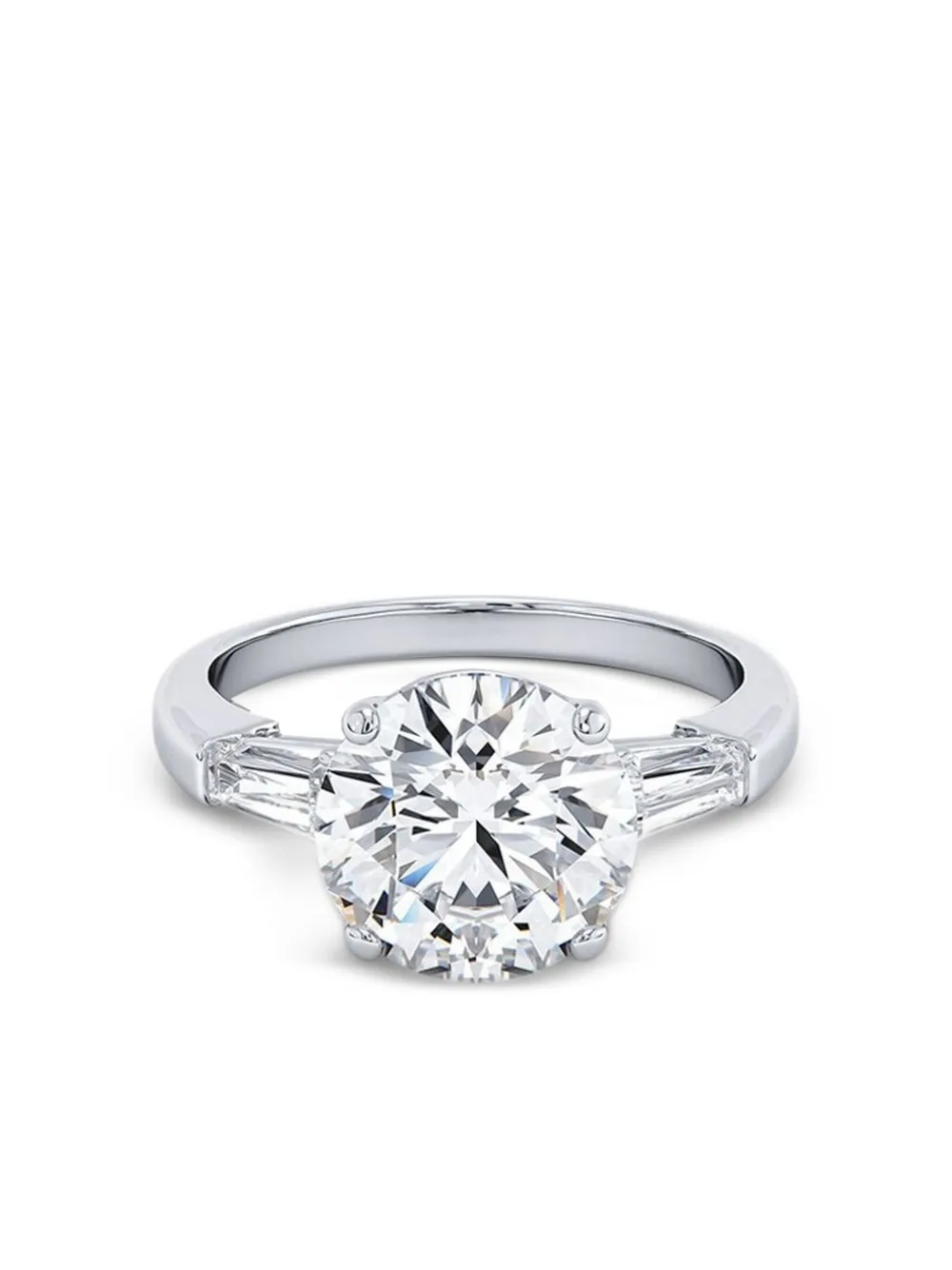 Tilla 14K white gold round diamond ring | Silver | Image 1