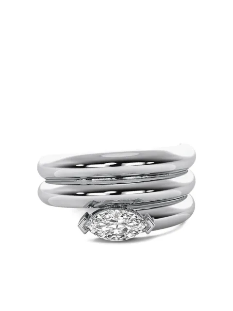 Tilla bague Fashion en or blanc 14ct serti de diamant