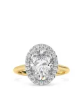 Tilla 14K yellow gold oval lab-grown diamond halo ring