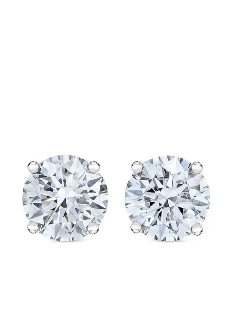 Tilla aretes en oro blanco de 14kt con diamante