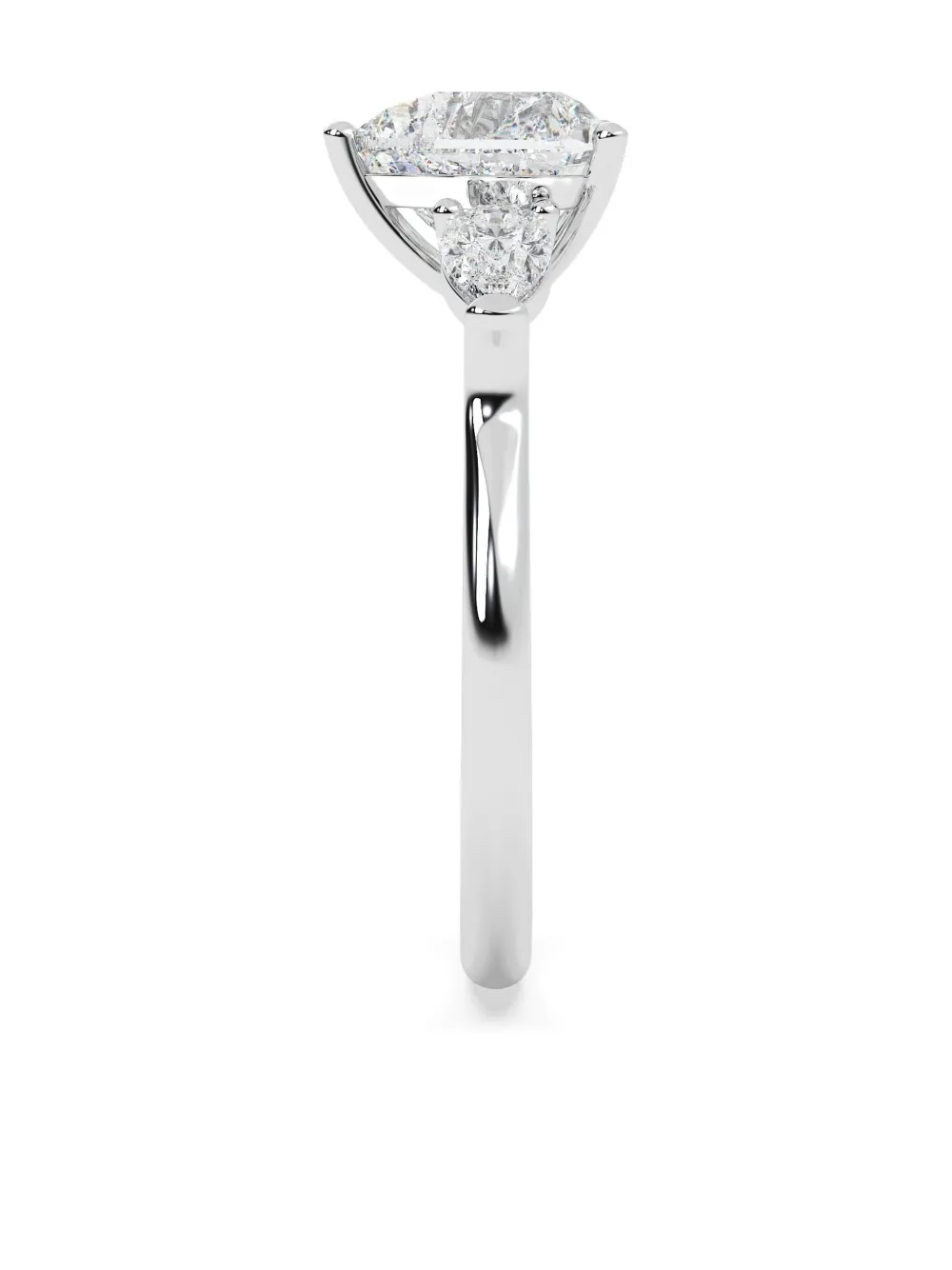 Tilla 14k White Gold Heart Diamond Ring In Silver